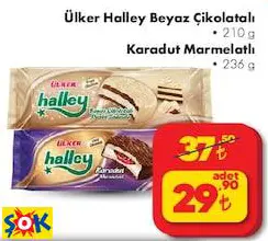 ÜLKER HALLEY BEYAZ ÇİKOLATALI 210 G KARADUT MARMELATLI 236 G